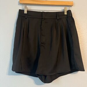 glam High Waisted Black Shorts in Medium